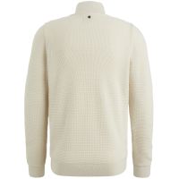 Half zip collar cotton mouline Beige