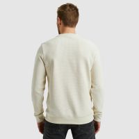 Crewneck waffle jersey Beige