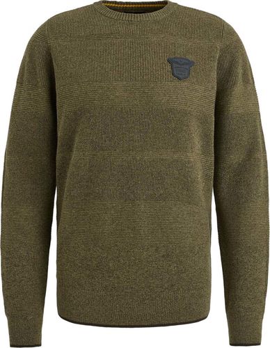 Pme Legend R-neck cotton structure knit Groen