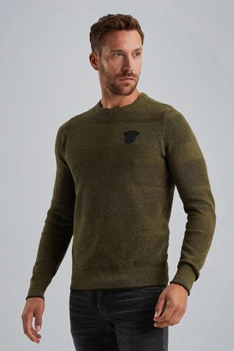 Pme Legend R-neck cotton structure knit Groen