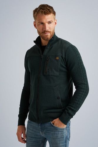 Pme Legend Zip jacket knit sweat combination Groen