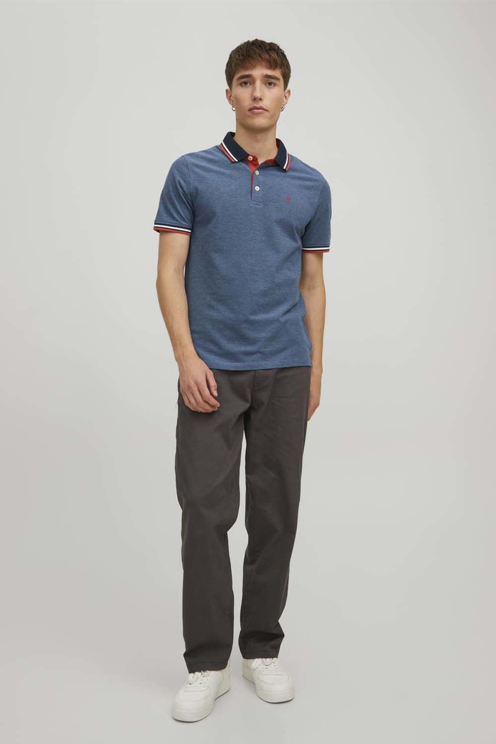 Jack & Jones Poloshirt Paulo Blauw Jack & Jones Poloshirt Paulo Blauw