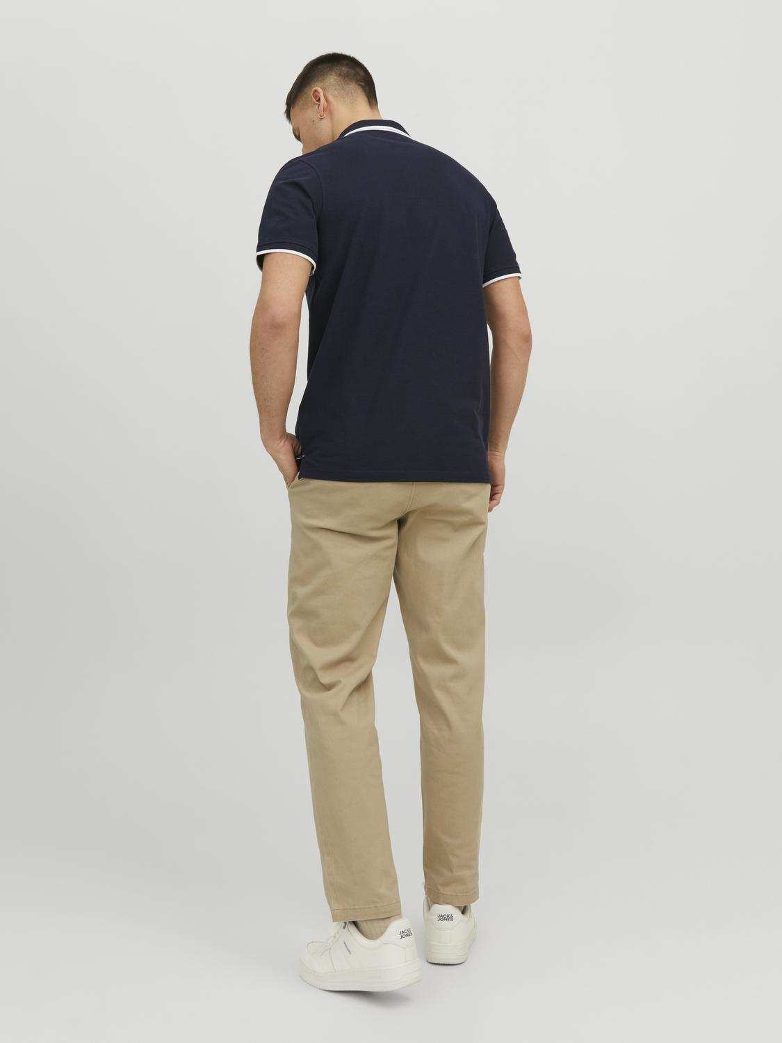 Jack & Jones Poloshirt Paulo Donkerblauw Jack & Jones Poloshirt Paulo Donkerblauw