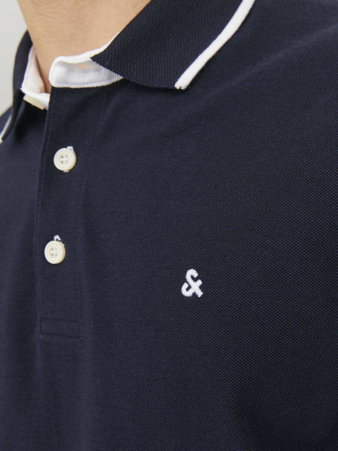 Jack & Jones Poloshirt Paulo Donkerblauw Jack & Jones Poloshirt Paulo Donkerblauw