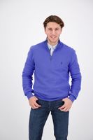 long sleeve pullover half zip Blauw