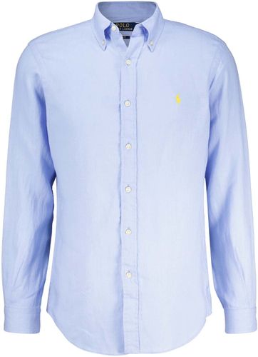 Polo Ralph Lauren custom fit linen shirt Blauw
