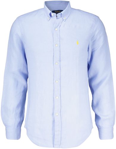 Polo Ralph Lauren long sleeve sport shirt linen Blauw