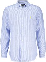 cubdppcs-longsleeve sport linen shirt Blauw