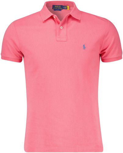 Polo Ralph Lauren sskccmslm short sleeve polo Roze