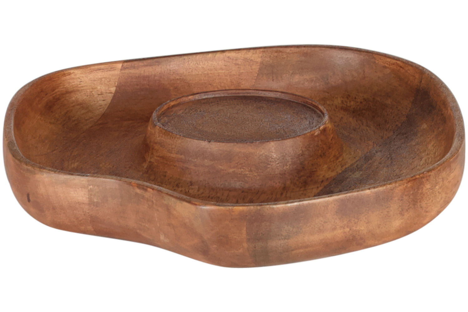 Kandelaar 24,5x24,5x4 cm LAGAO hout roodbruin Bruin  Kandelaar 24,5x24,5x4 cm LAGAO hout roodbruin Bruin
