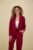 Blazer Burgundy Red Short Rood