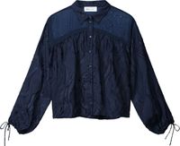 Blouse Jacquard Midnight Blauw