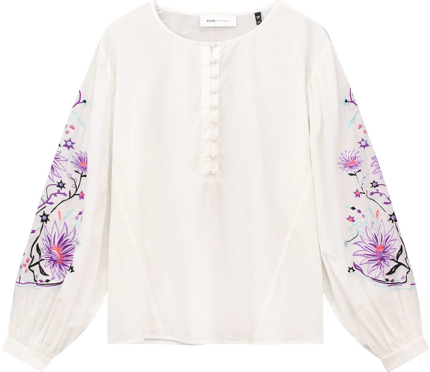 Pom Amsterdam Blouse Embroidery Beige