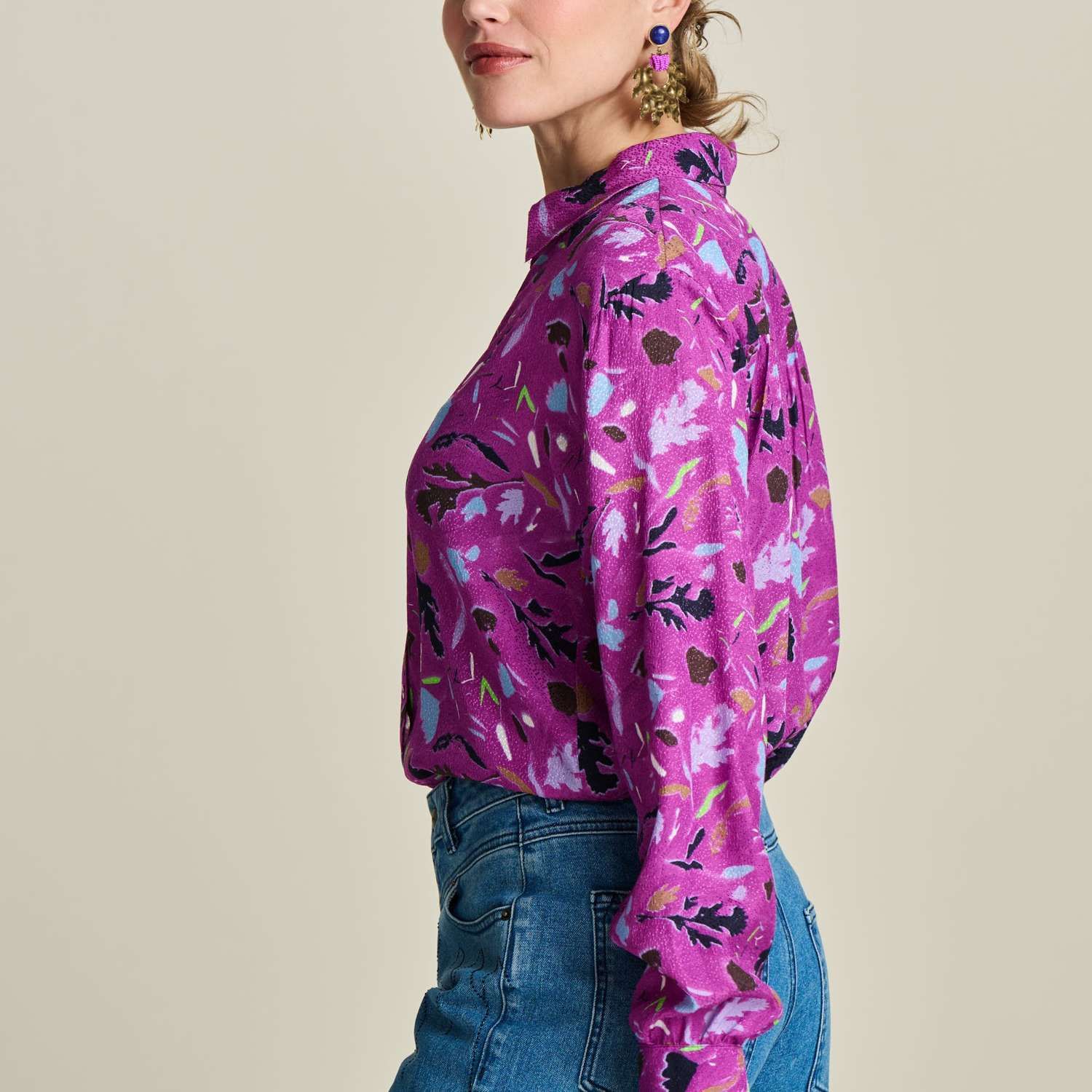 Pom Amsterdam Blouse Milly Featherfest Cactus Paars