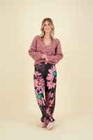 Pantalon Big Blooming Roze