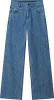 Jeans Wide Leg Denim Rhinestones Blauw