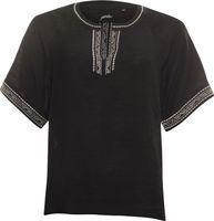 blouse embroider Zwart