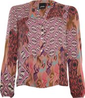 blouse l/s print Roze