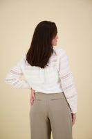 blouse fine stripe Wit
