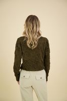 Sweater jacquard Groen