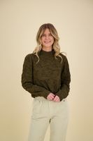 Sweater jacquard Groen