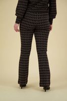 Pantalon Jacquard Zwart