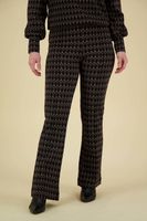 Pantalon Jacquard Zwart