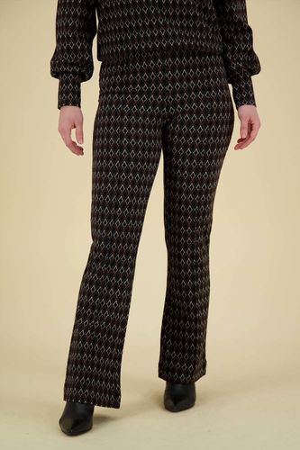 Poools Pantalon Jacquard Zwart