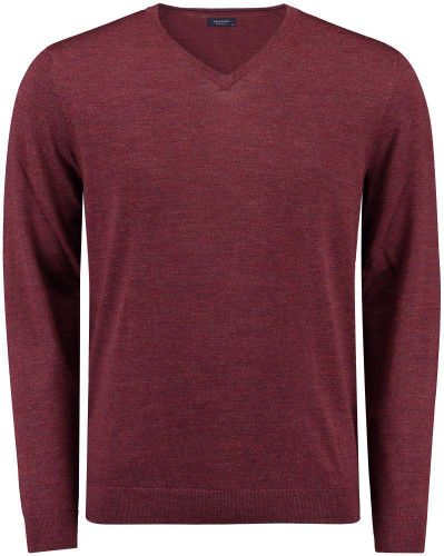 Profuomo PULLOVER V-NECK RED Rood