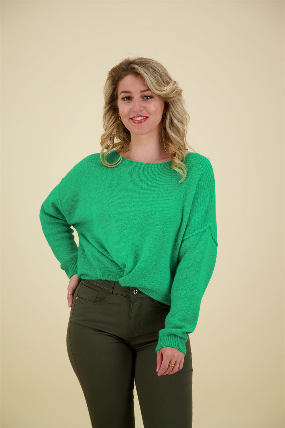 Bomont Trui Mohair Lime Groen  Bomont Trui Mohair Lime Groen