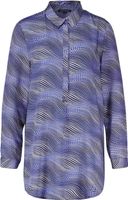 shirt half button aop Blauw