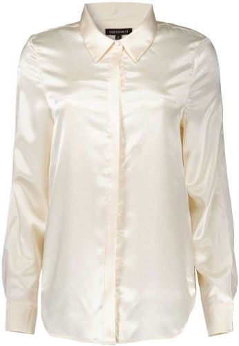 Question Blouse satin stretch Wit