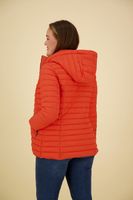 Padded jacket with detachable hood Rood