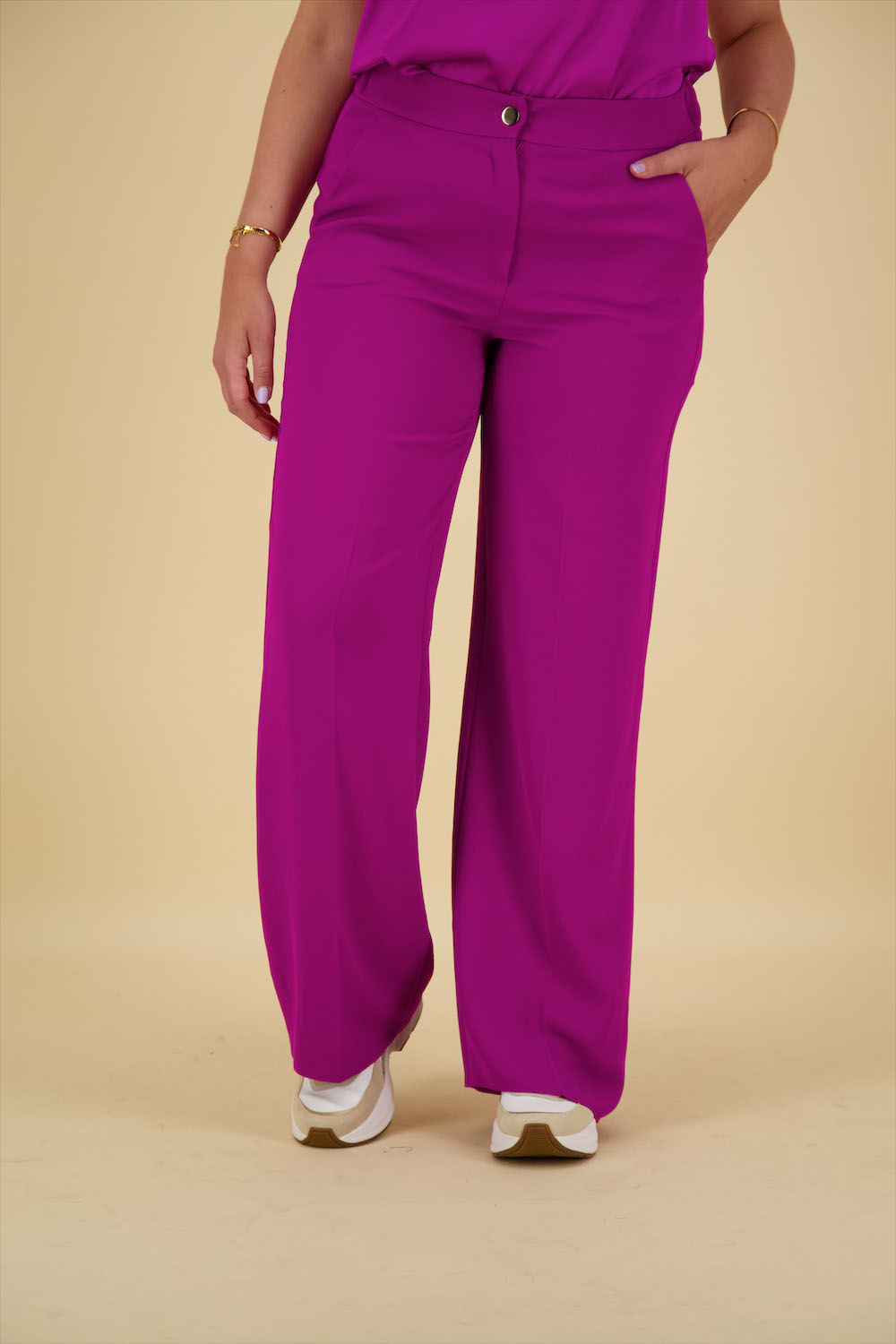 Label Dot Broek Riva Paars Label Dot Broek Riva Paars