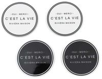 C'est La Vie Coasters 4 pieces Multi