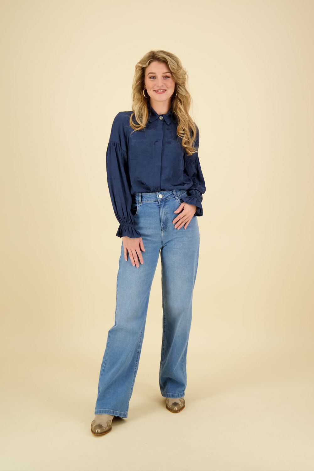 Mos Mosh Blouse Robena Blauw Mos Mosh Blouse Robena Blauw