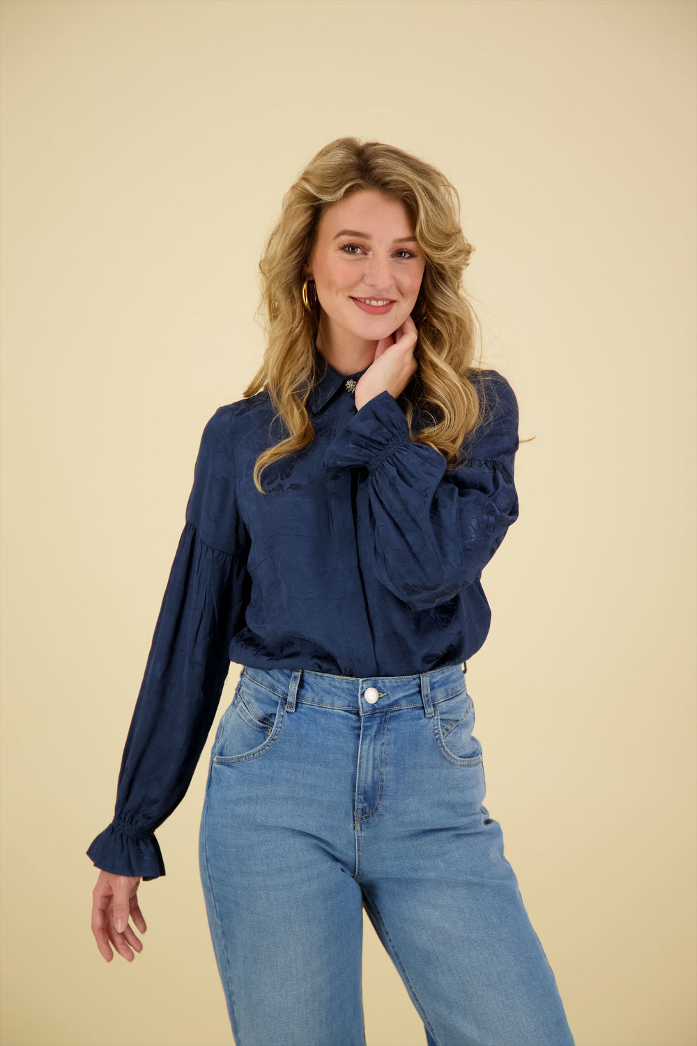 Mos Mosh Blouse Robena Blauw Mos Mosh Blouse Robena Blauw