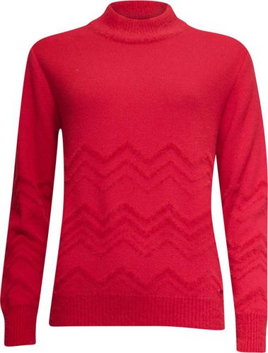 Roberto Sarto Pullover split collar Rood