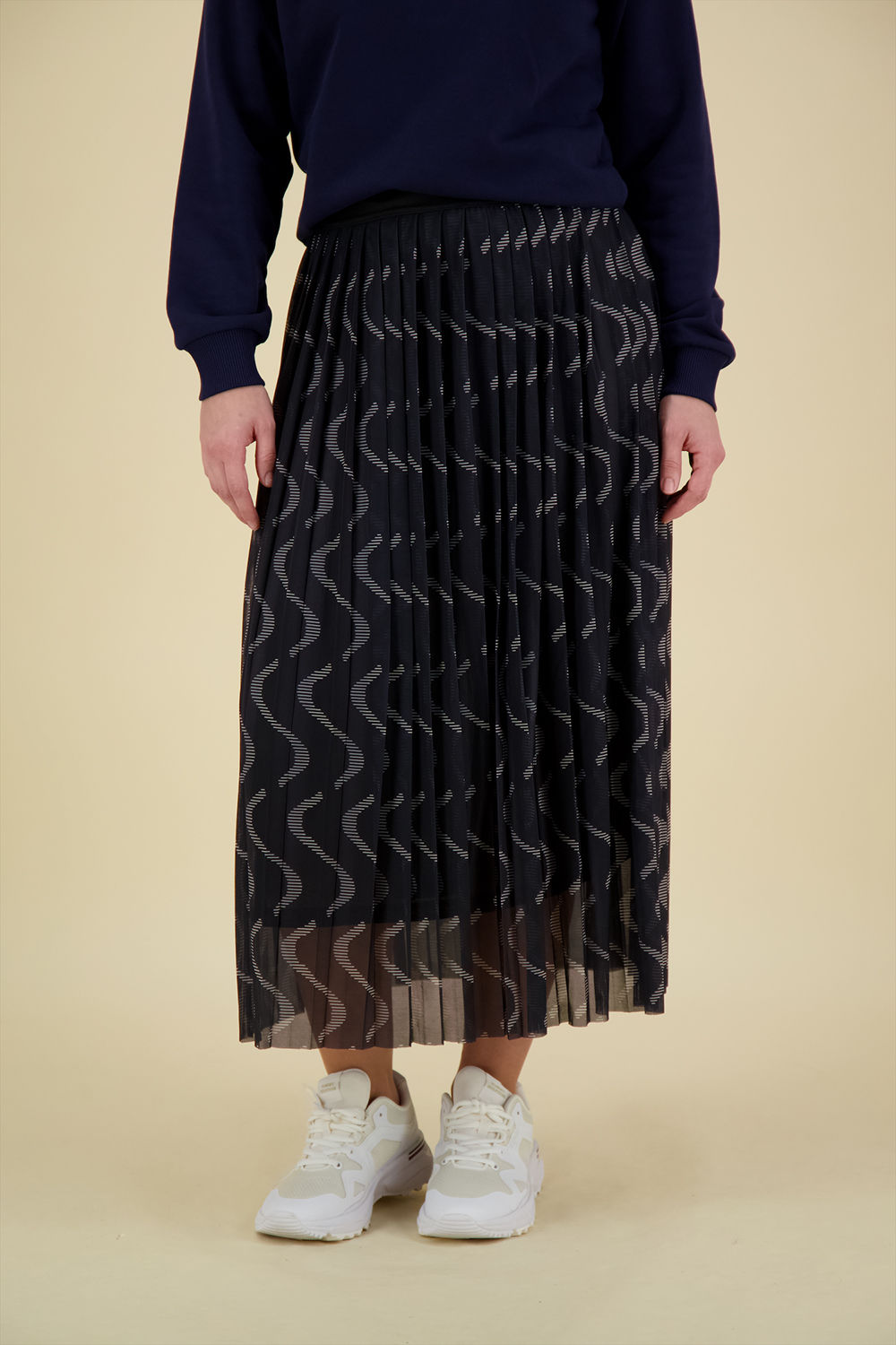 Vive La Femme Rok plissé Donkerblauw Vive La Femme Rok plissé Donkerblauw