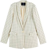 Single breasted check blazer Wit