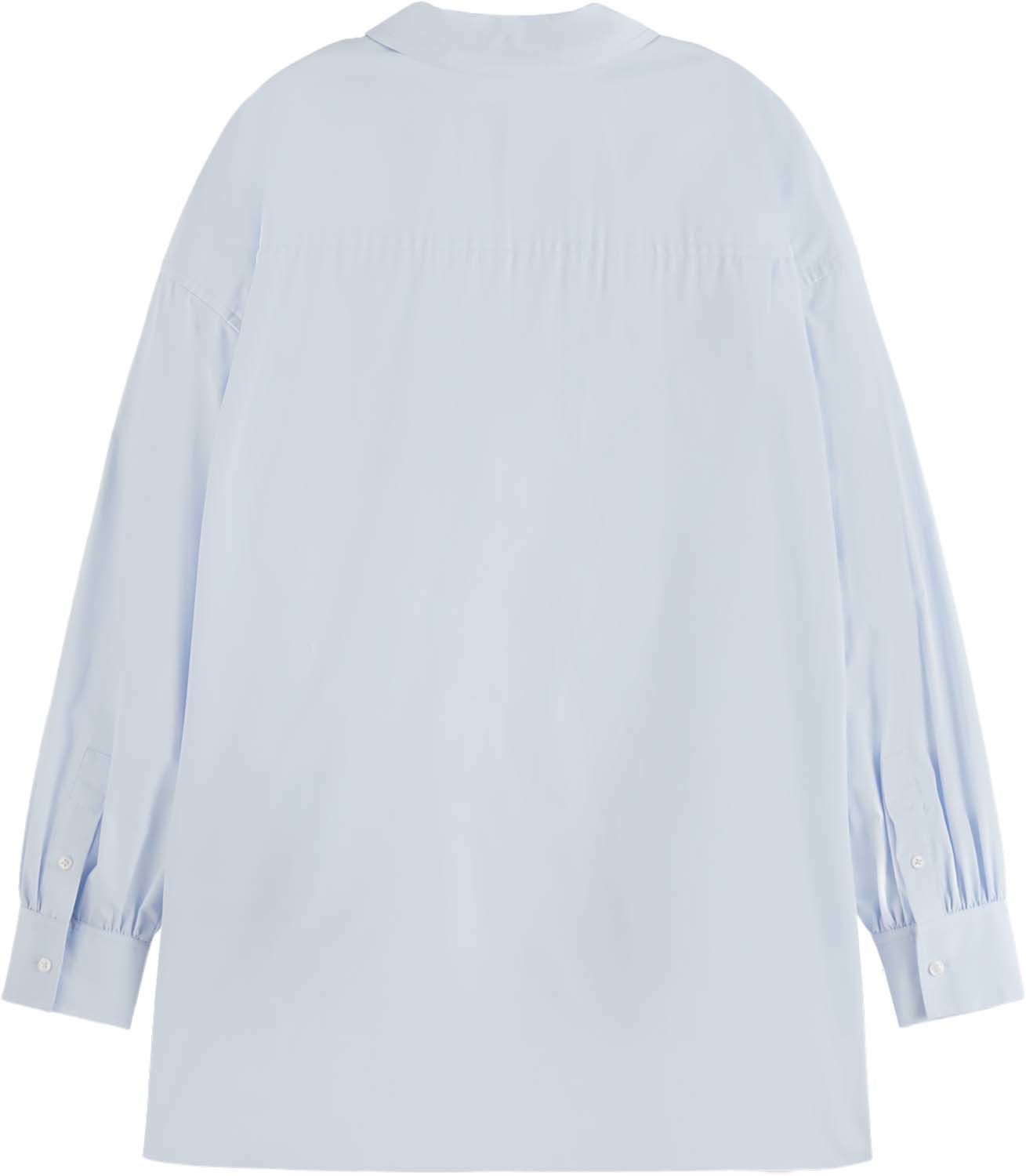 Scotch & Soda Blouse Poplin Blauw