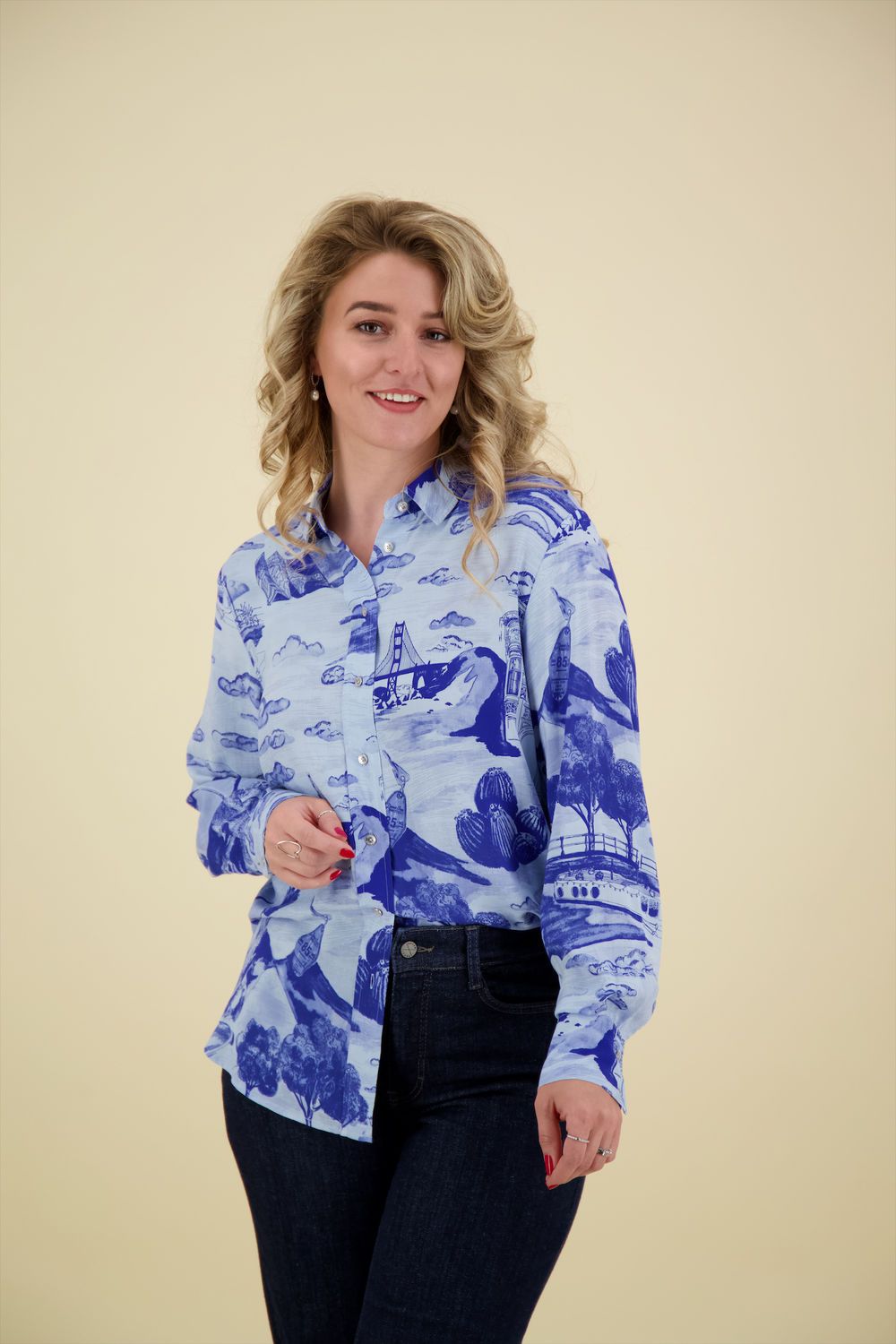 Scotch & Soda Blouse Printed Wit