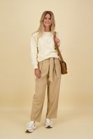 Daisy - High rise straight leg pape Beige