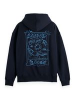 EMBROIDERED ARTWORK HOODIE Blauw