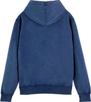 Garment-dye logo hoodie Blauw