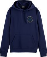 Front and back artwork hoodie Blauw