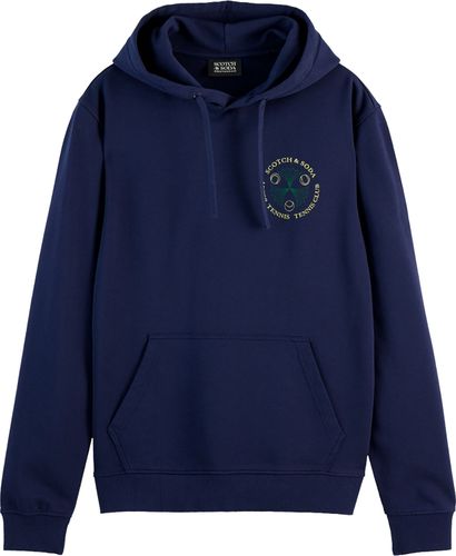 Scotch & Soda Front and back artwork hoodie Blauw