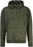 JACQUARD TERRY HOODIE Groen