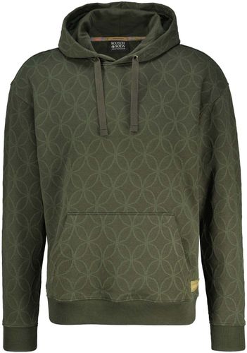 Scotch & Soda JACQUARD TERRY HOODIE Groen