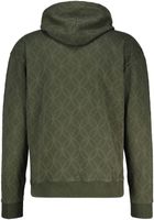 JACQUARD TERRY HOODIE Groen